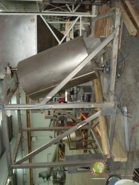 Drum mixer 1,000-litre stainless steel. 