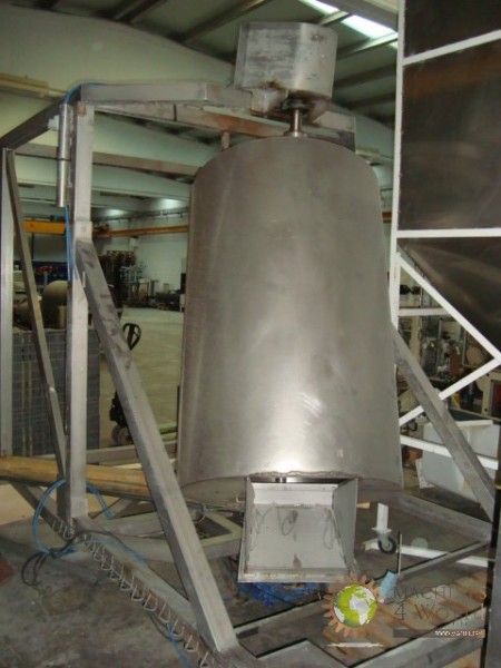 Drum mixer 1,000-litre stainless steel. 