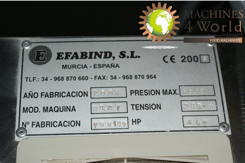 EFABIND R8.2.F- Packaging, sealing and capping machine.