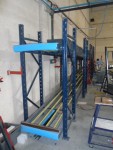 Estantera-pulmn para alimentacin de barquillas para montaje