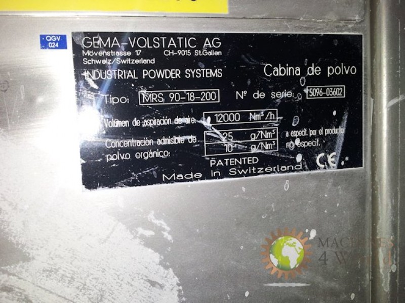 GEMA-VOLSTATIC AG-Electrostatic painting cabinet