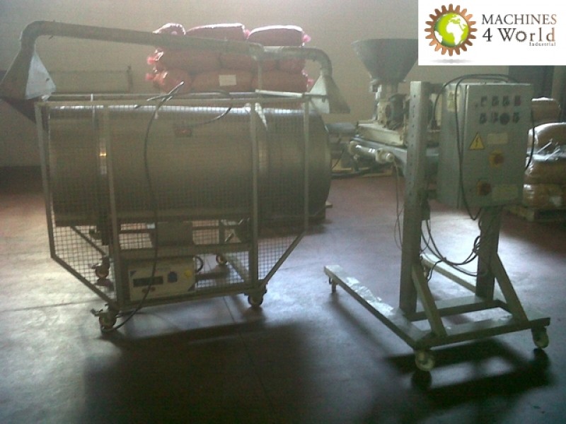 MAD0010911- Whole frying line for pellet, with whole packing line.