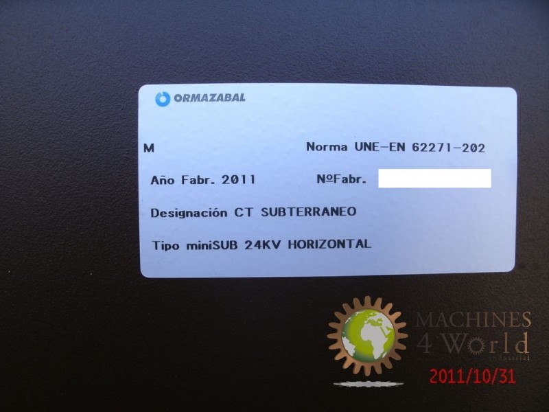 ORMAZABAL MINI-SUB KVAS DE ENDESA 400 POUR LE TRANSFORMATEUR LECTRIQUE 24KV