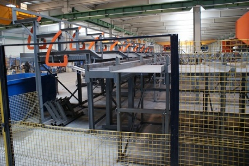 SL SHEAR-LINE 500 PLANT BY SCHNELL Rebar processing line for Civil constructions concrete steel reinforcement cages, and meshes manufacturing.