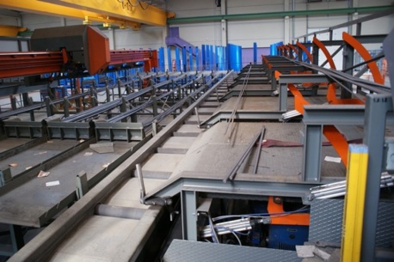 SL SHEAR-LINE 500 PLANT BY SCHNELL Rebar processing line for Civil constructions concrete steel reinforcement cages, and meshes manufacturing.