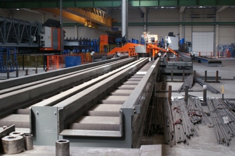 SL SHEAR-LINE 500 PLANT BY SCHNELL Rebar processing line for Civil constructions concrete steel reinforcement cages, and meshes manufacturing.