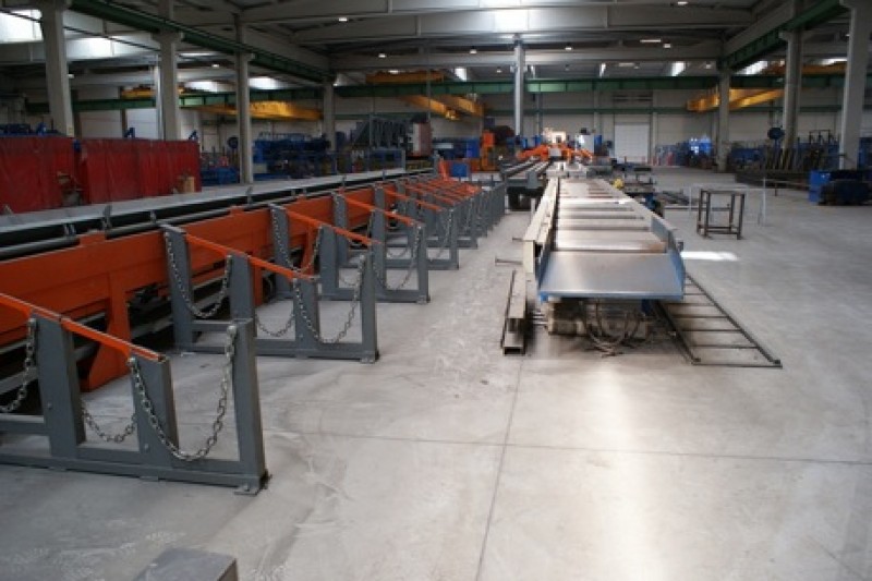 SL SHEAR-LINE 500 PLANT BY SCHNELL Rebar processing line for Civil constructions concrete steel reinforcement cages, and meshes manufacturing.