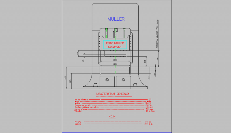 Doppel-Spalte hydraulische Presse 250 Tonnen MLLER