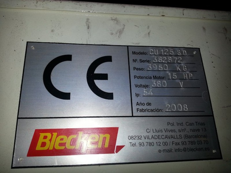 Punzonadora cizalla Blecken modelo CU125SD